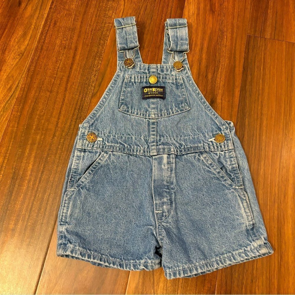 Osh Kosh B’Gosh vintage denim overall shorts